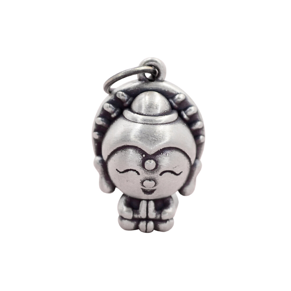 925 Sterling Silver Buddhism Buddha 佛 Charm Pendant A2931