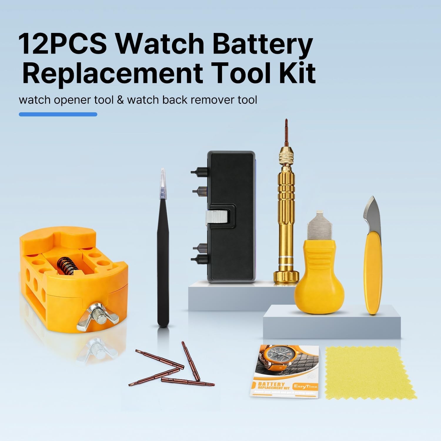Multi-Function Watch Case Opener Set: Durable Tool Kit for Easy Repairs, 1 Count