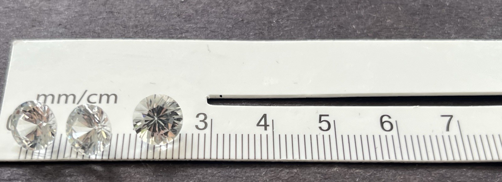 Parcel Of Three White Yag Gemstones (Yttrium Aluminum Garnet.)