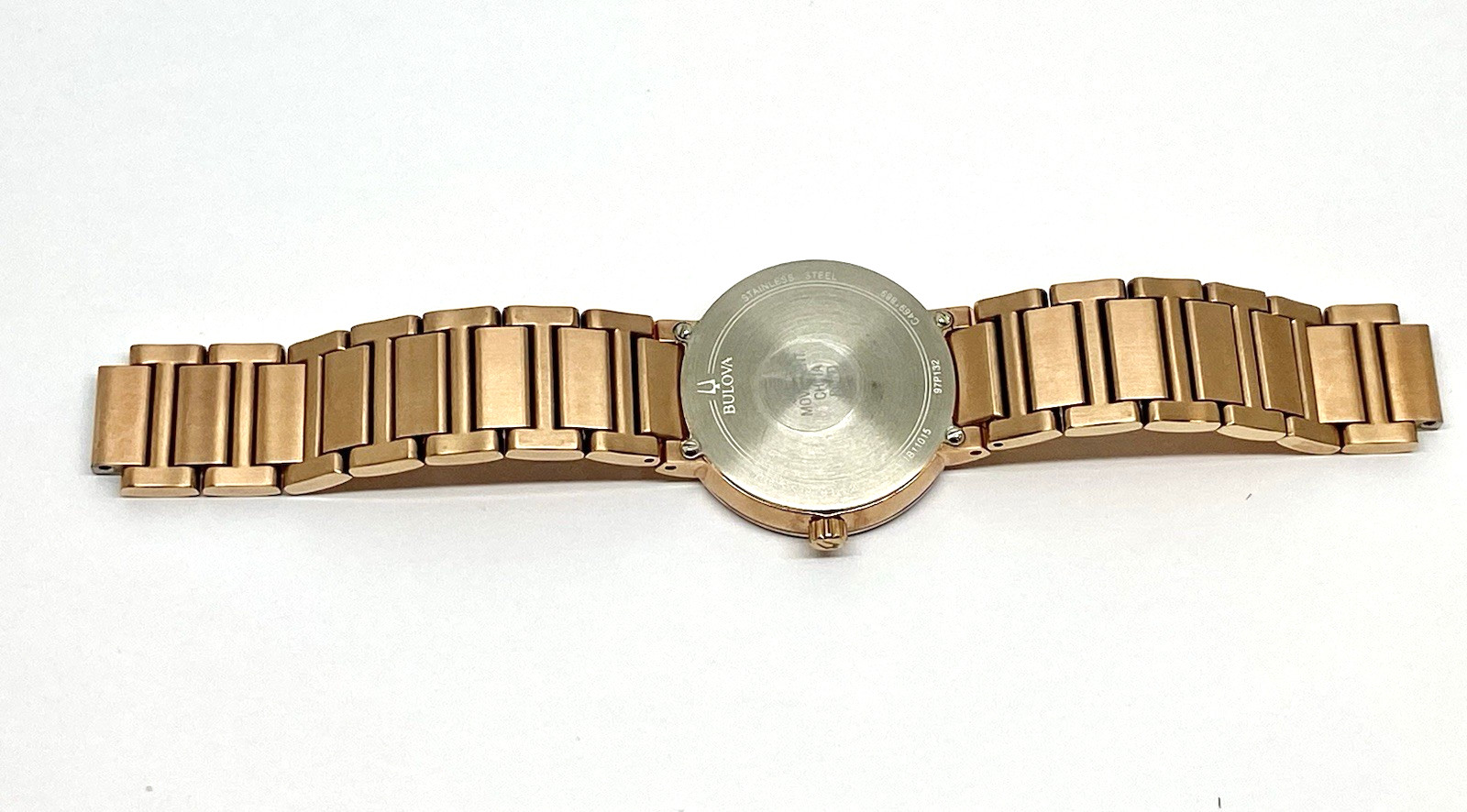 Bulova Women’s Watch 97P132 Diamond Quartz Broken Band Chipped FOR PARTS