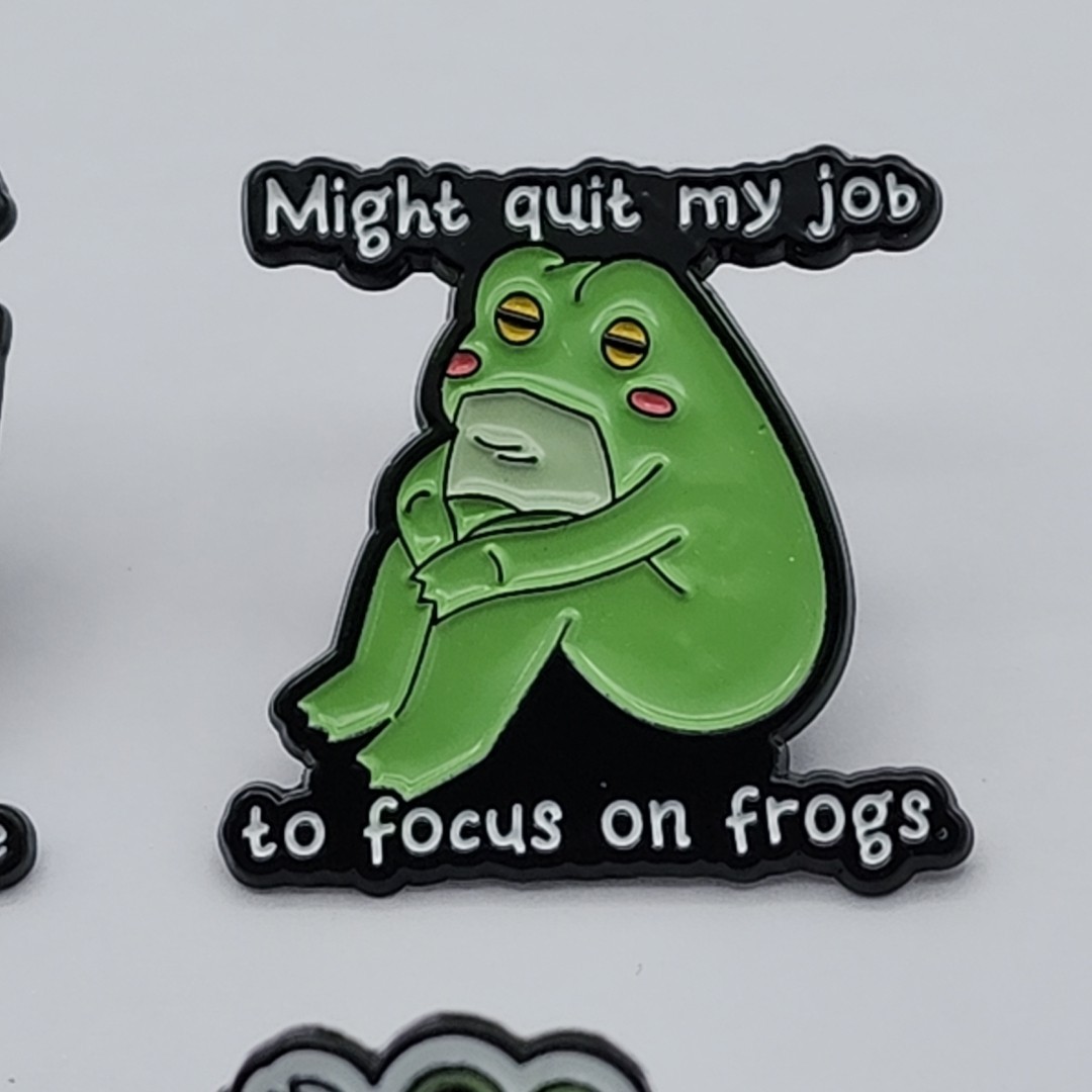 x6 Enamel Pin Frogs Cute Gunny Evil Lapel Jewelry Cute Froggy Cute Hat