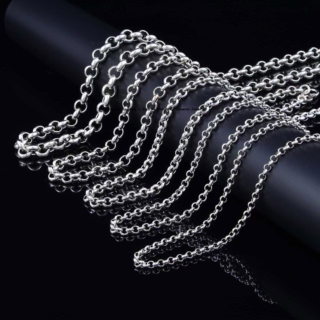 Pure 999 Fine Silver Necklace Men Women 3mm-8mm Cable Rolo Link Chain 18-30in