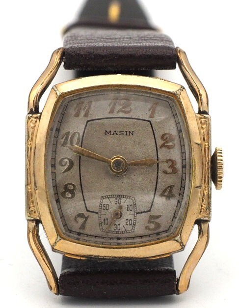 Vintage MASIN Watch Metro Watch Co. 6 Jewels Swiss 10B GF Case SS Back Runs