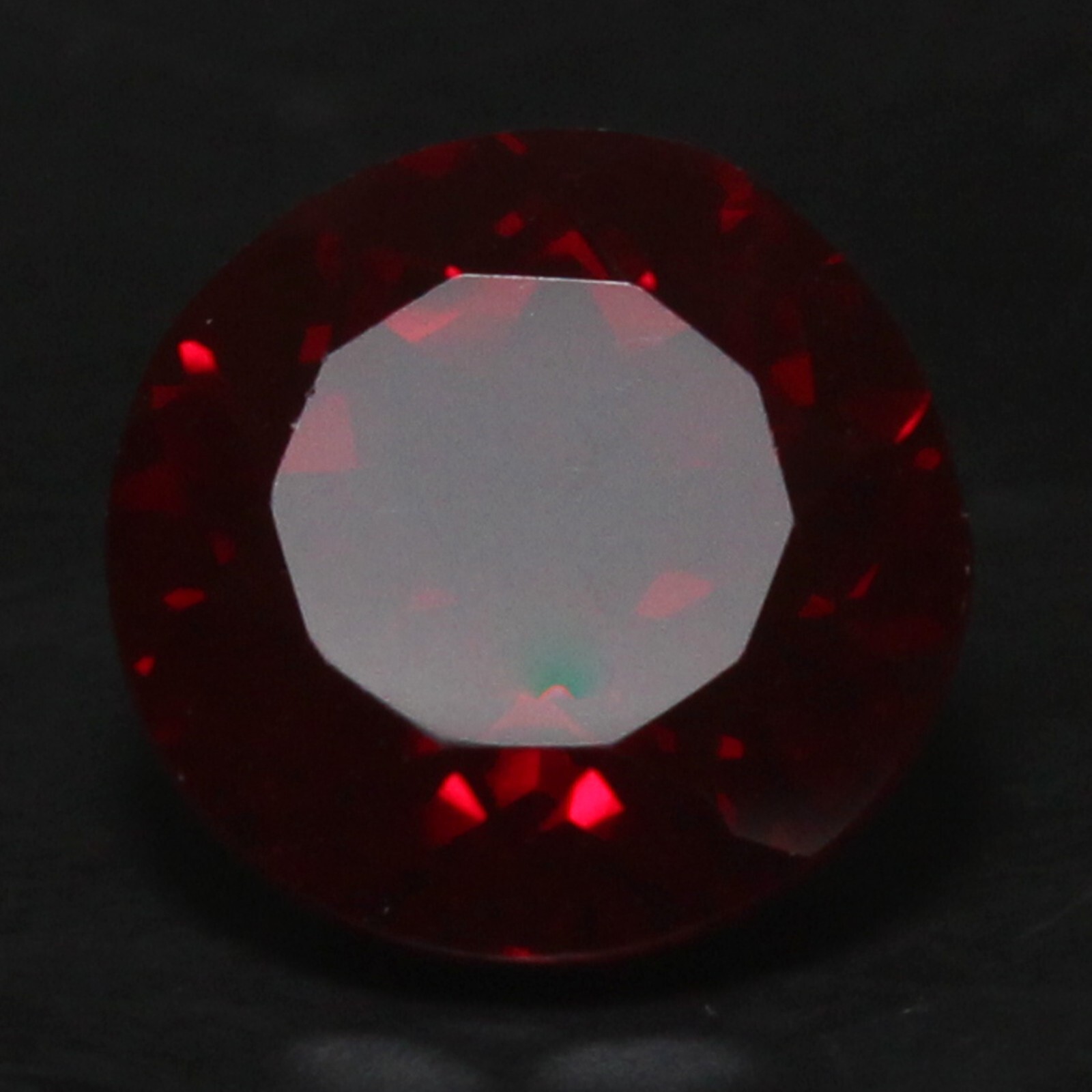 Natural Certified Mogok Deep Red Ruby 7×7 mm Round Cut Unheated Loose Gemstone