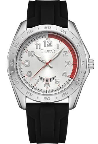 Stylish Wrist Watches for Mens,Arabic Numbers Casual Business G717 silver black