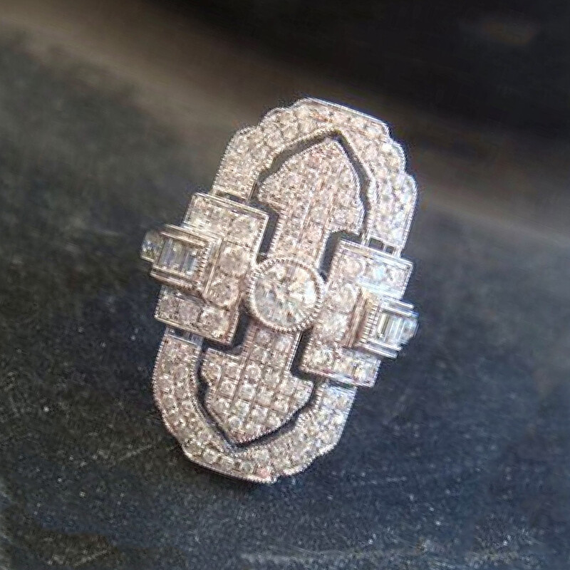 Authentic Vintage Style Ring 925 Silver Plated 2 CT CZ Valentine Gifts Band