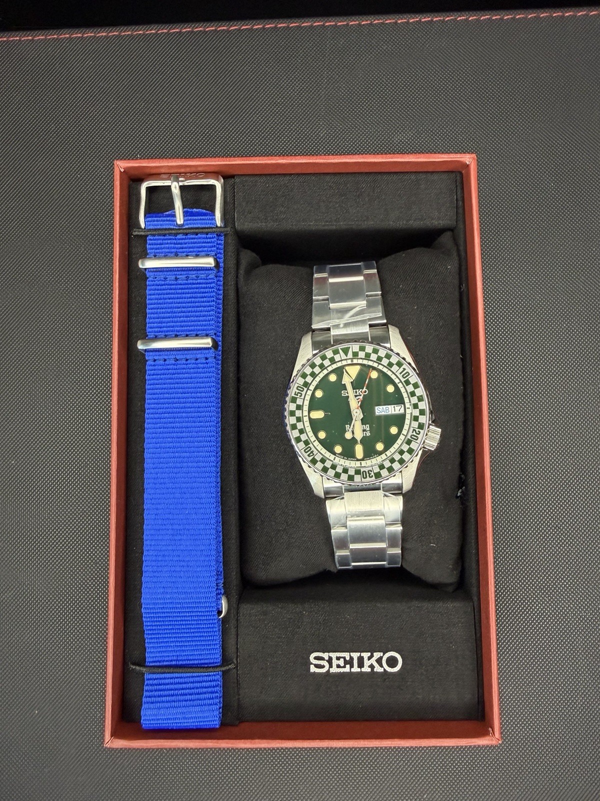 Seiko 5 x Rowing Blazers Green Dial Automatic Day/Date, Bracelet+NATO Strap