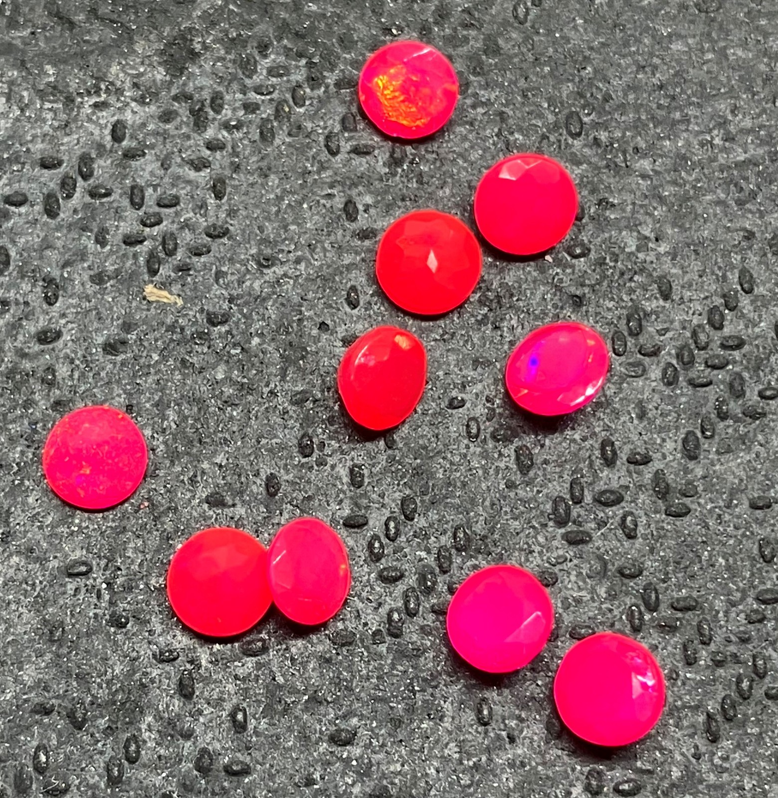AAA Natural Ethiopian Pink Fire Opal Round Cut Loose Gemstone For All Jewelry