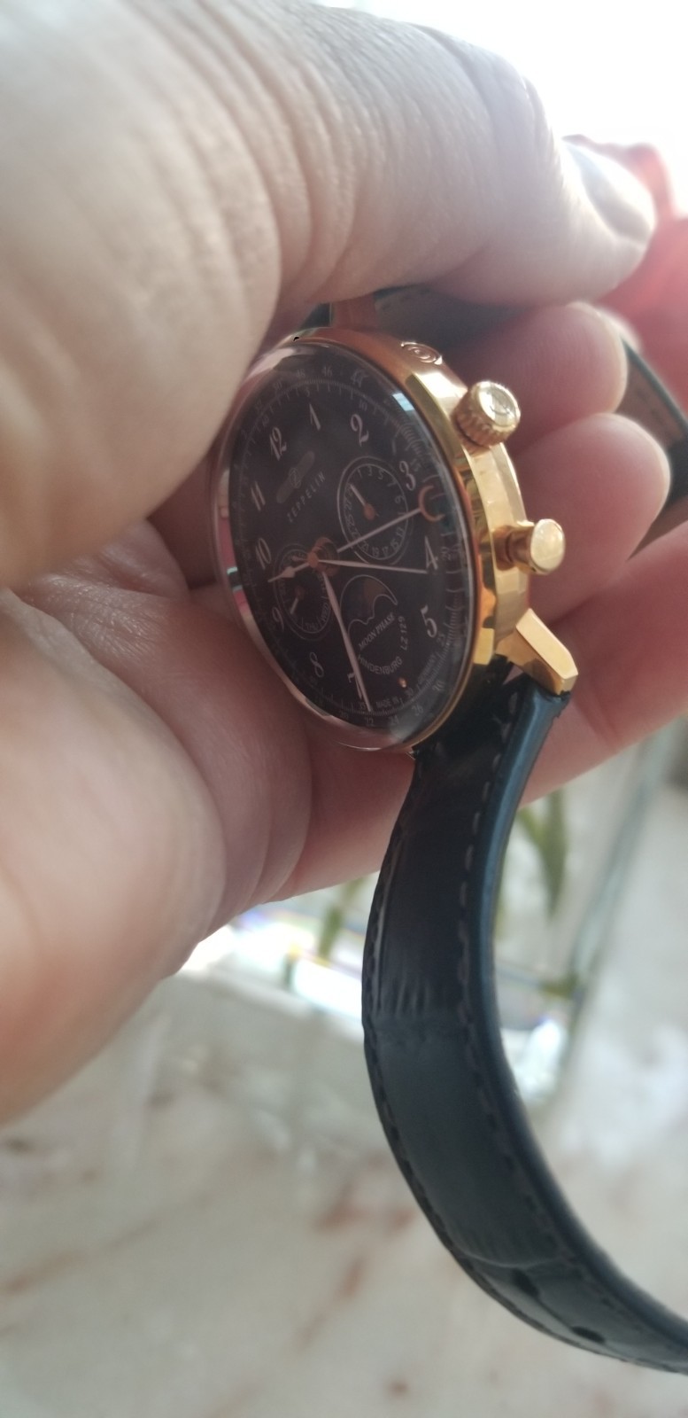 Graf Zeppelin 36mm Automatic watch–never Worn! Analog Perpetual calendar!