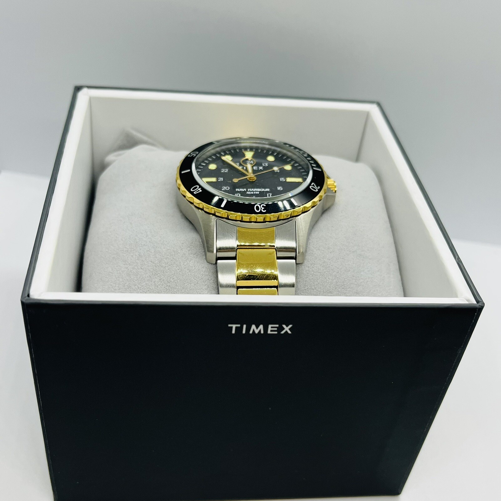 Timex Men’s Navi Harbor Two-Tone 10ATM Stainless Steel 40mm Military Watch