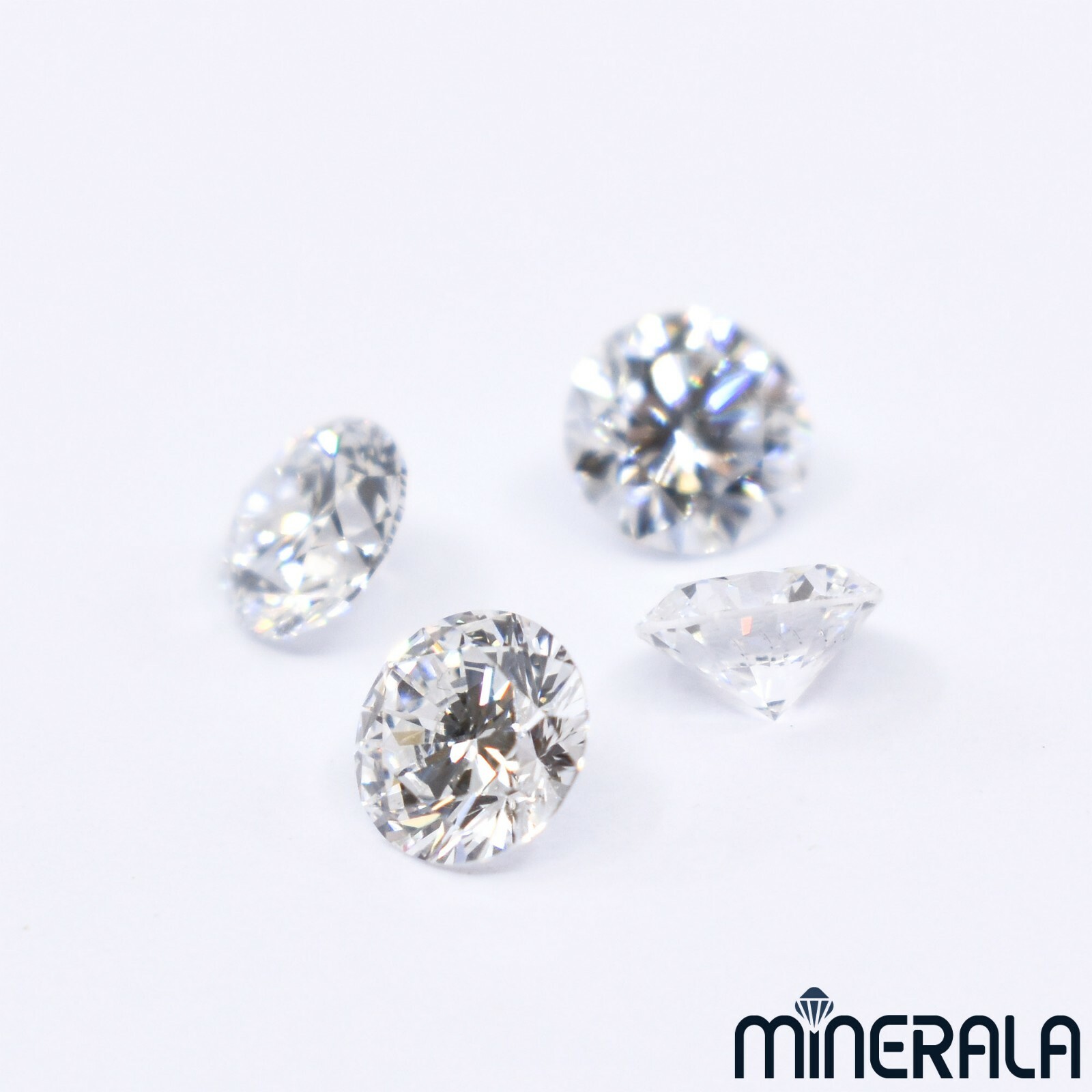 CVD LAB GROWN DIAMONDS GEMSTONE FACETED ROUND D-F CLARITY VS 4mm – 6.5mm WP02775