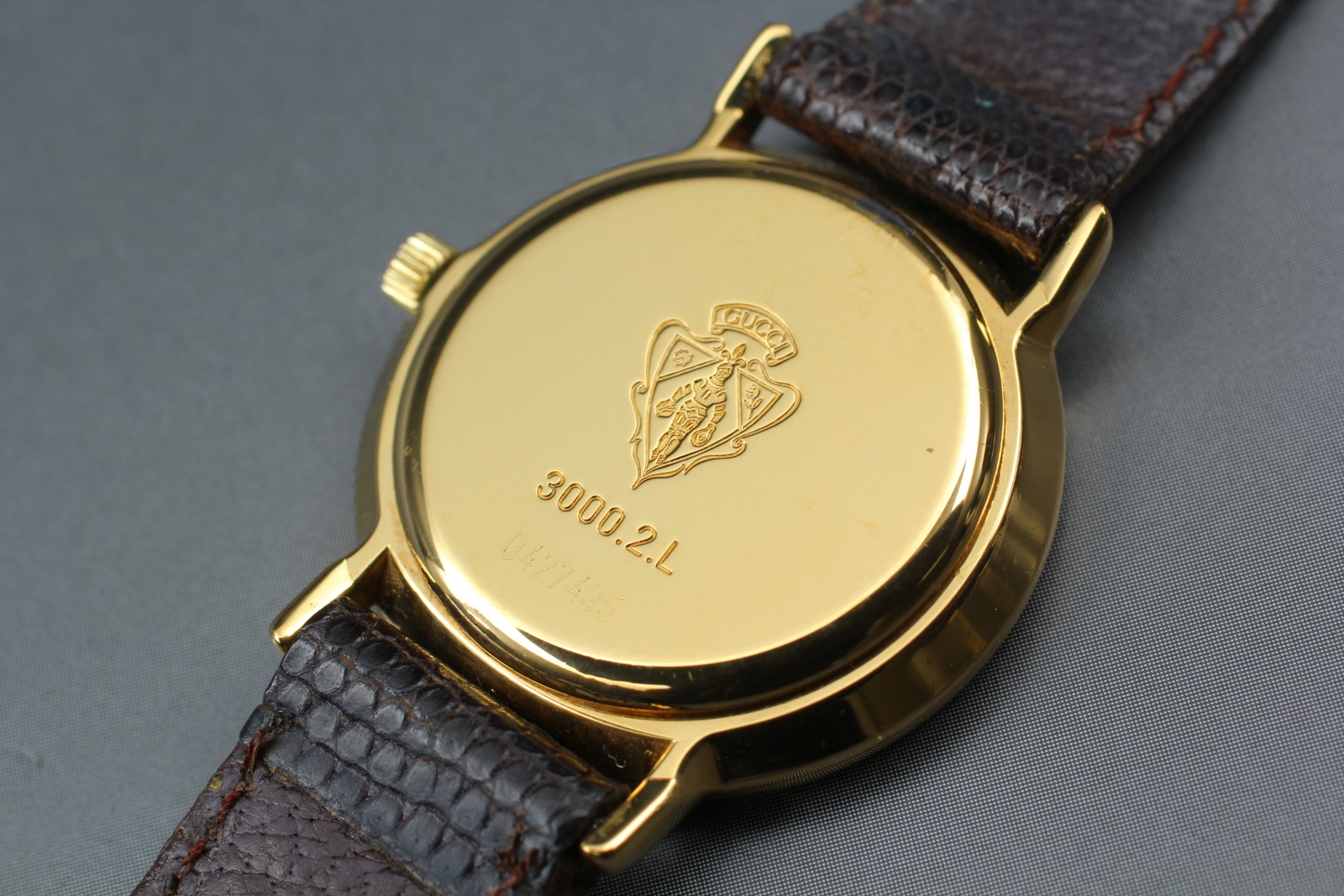 [Near MINT] GUCCI 3000.2.L 26mm Gold Dial Roman Quartz Women’s Watch From Japan