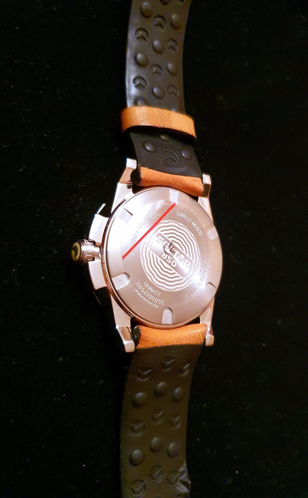 New Sector 850 Moon Phase Steel Leather 100Mt Swiss Made Watch