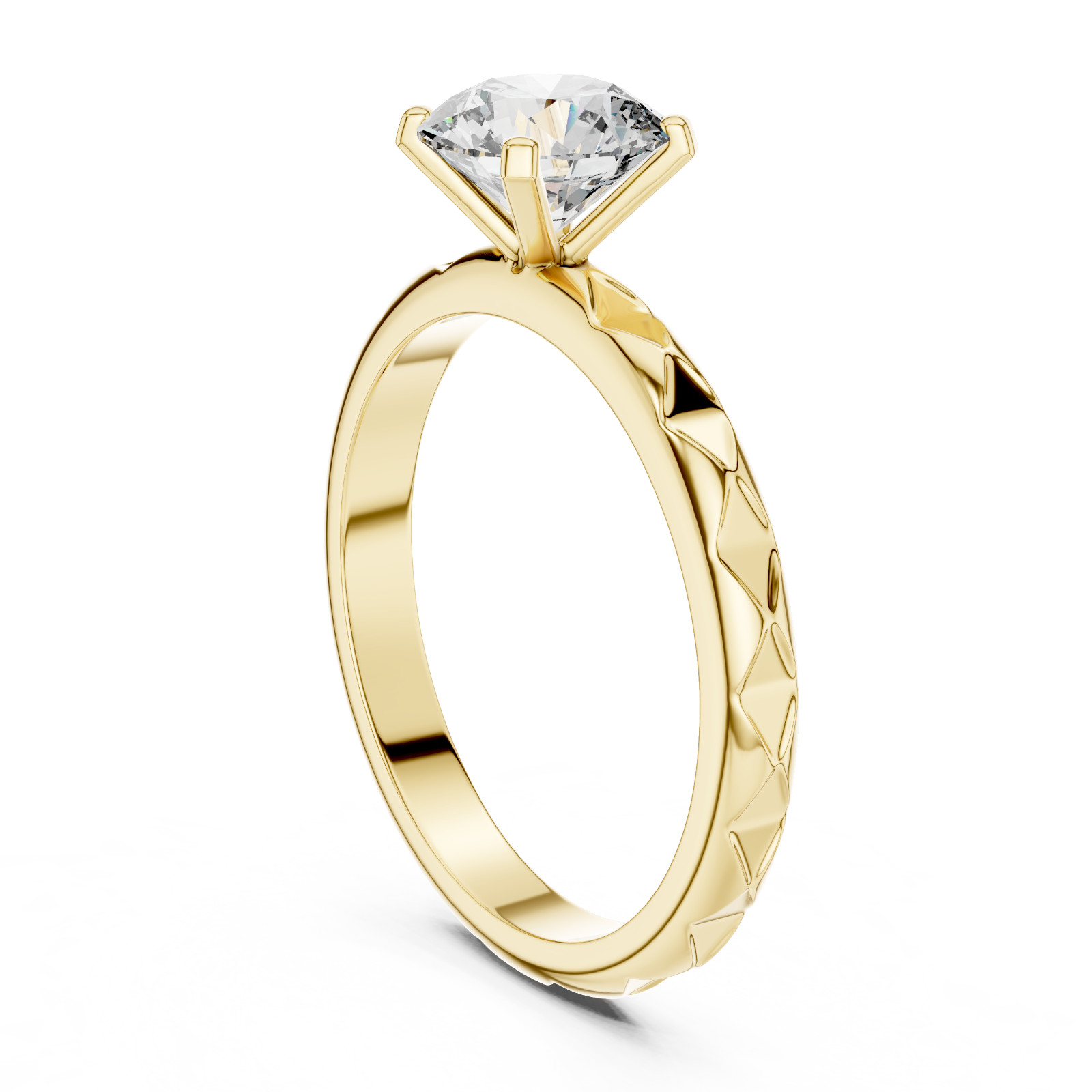 1 Ct Lab Grown Diamond IGI Certified Wedding Gift For Her Gold Ring 14 K F VVS