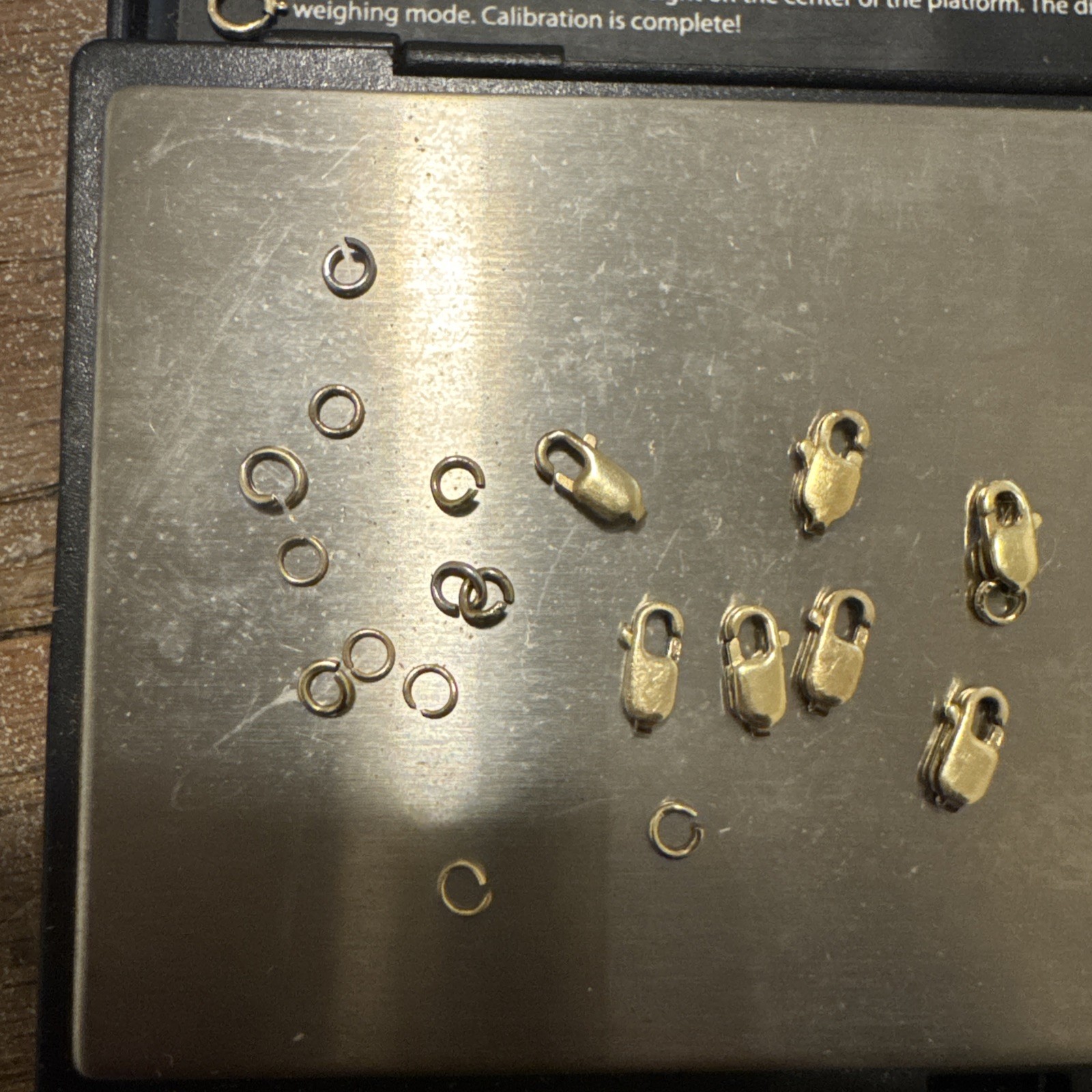 10k yellow Or White Gold Solid gold lobster clasp With O Ring