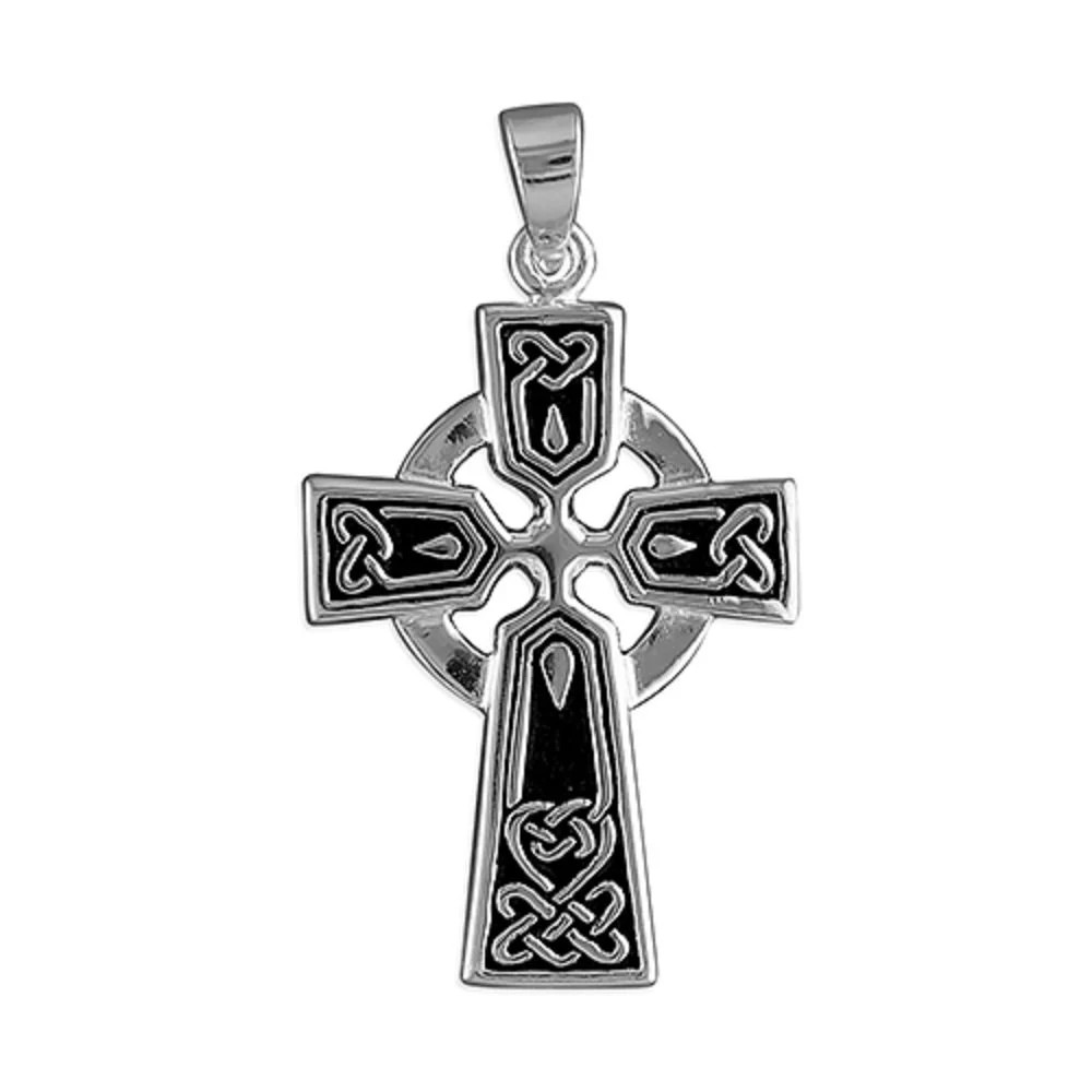 MEN’S QUALITY MEDIUM CELTIC CROSS PENDANT – 925 Silver