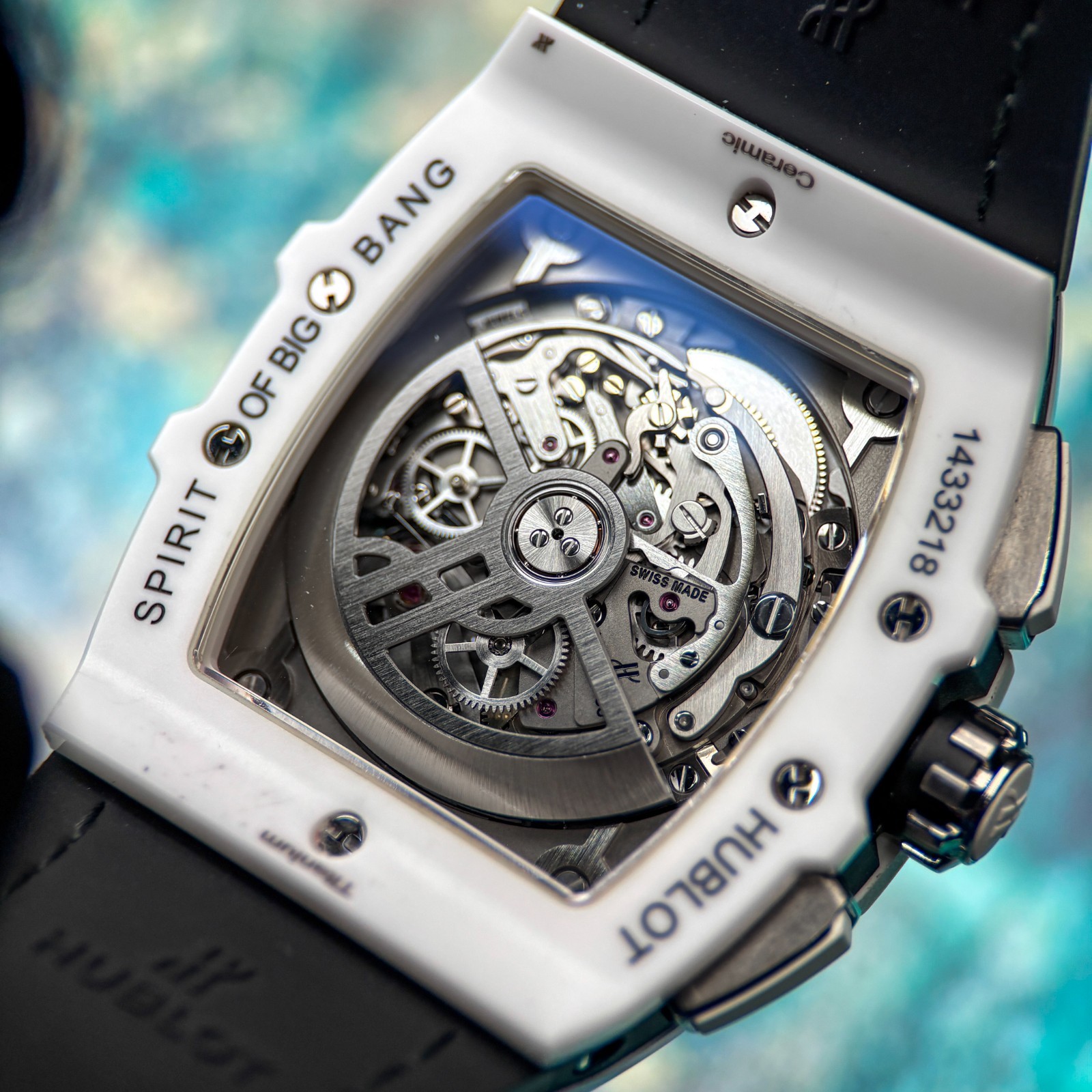Hublot Spirit of Big Bang White Ceramic Alligator 42mm Skeleton 641.HX.0173.LR