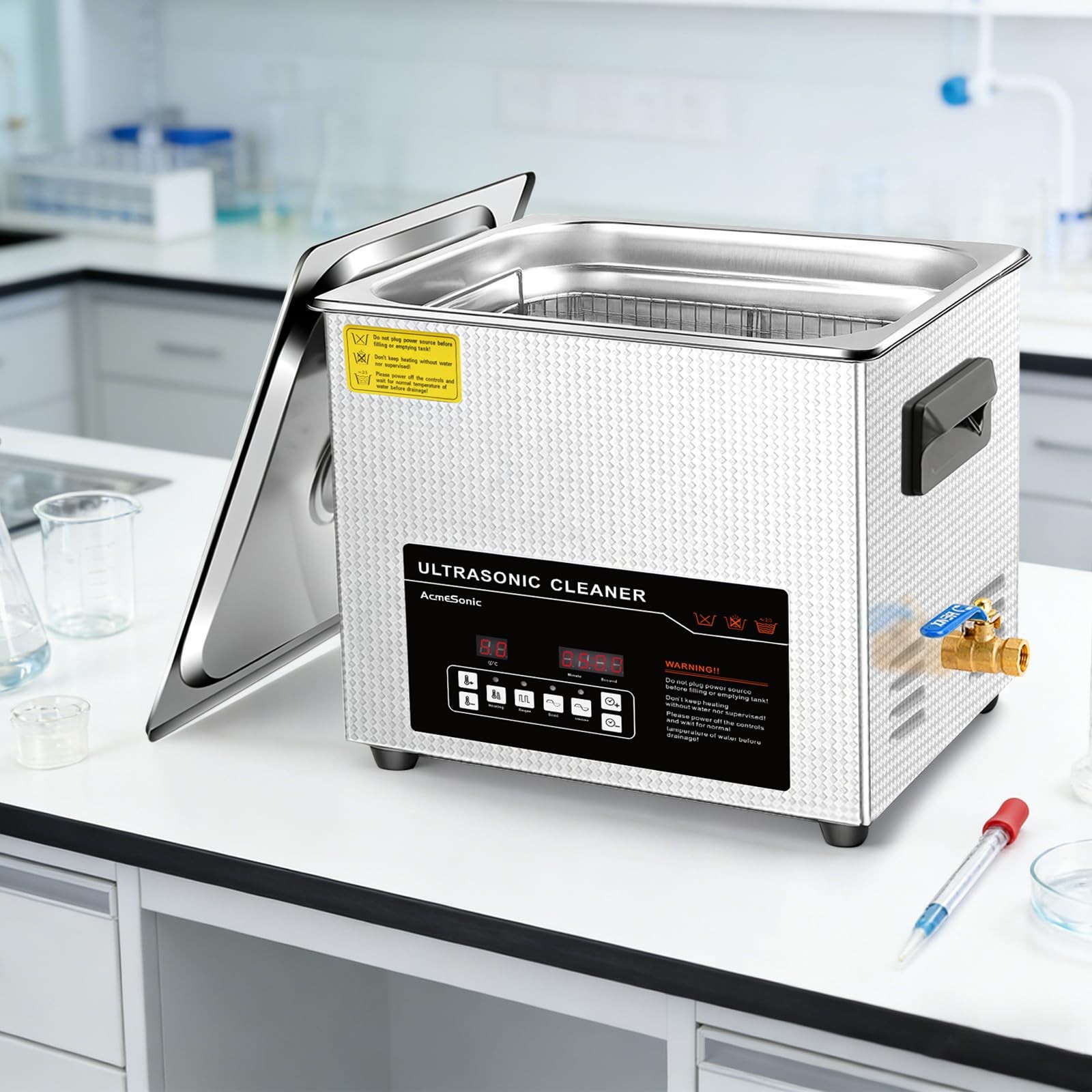 Ultrasonic Cleaner 10L Dual-Frequency Professional Digital Stainless Steel Cl…