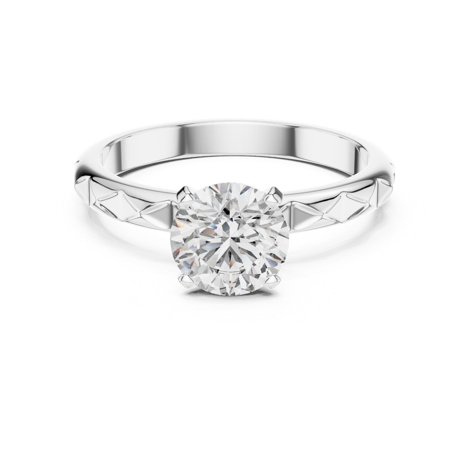 1 Ct Lab Grown Diamond IGI Certified Wedding Gift For Her Gold Ring 14 K F VVS