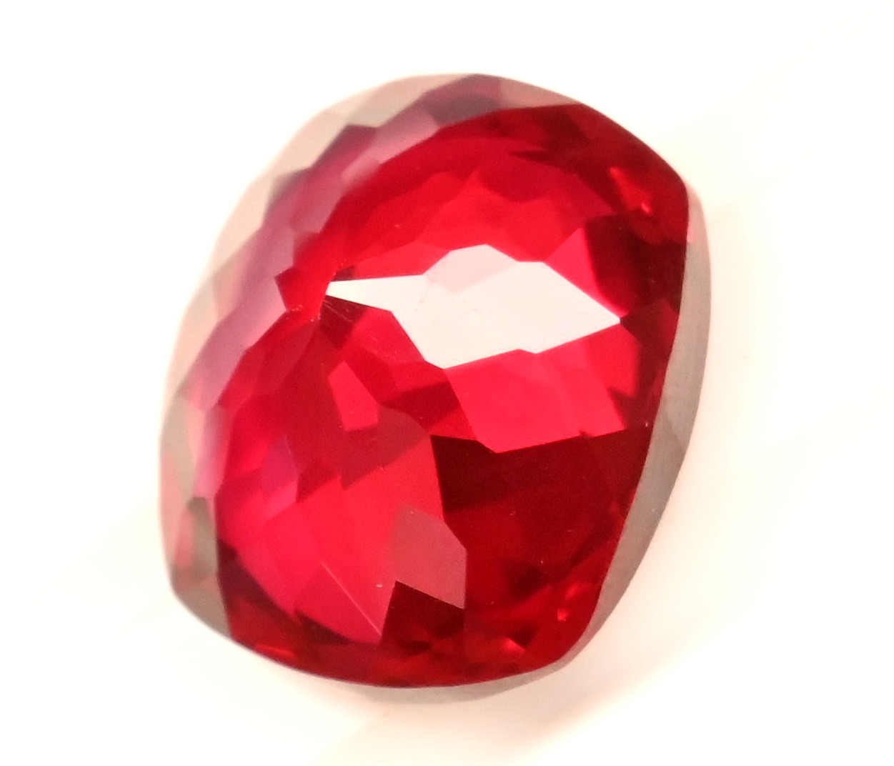 22.65 Ct Natural Mozambique Red Ruby Certified Cushion Flawless Loose Gemstone