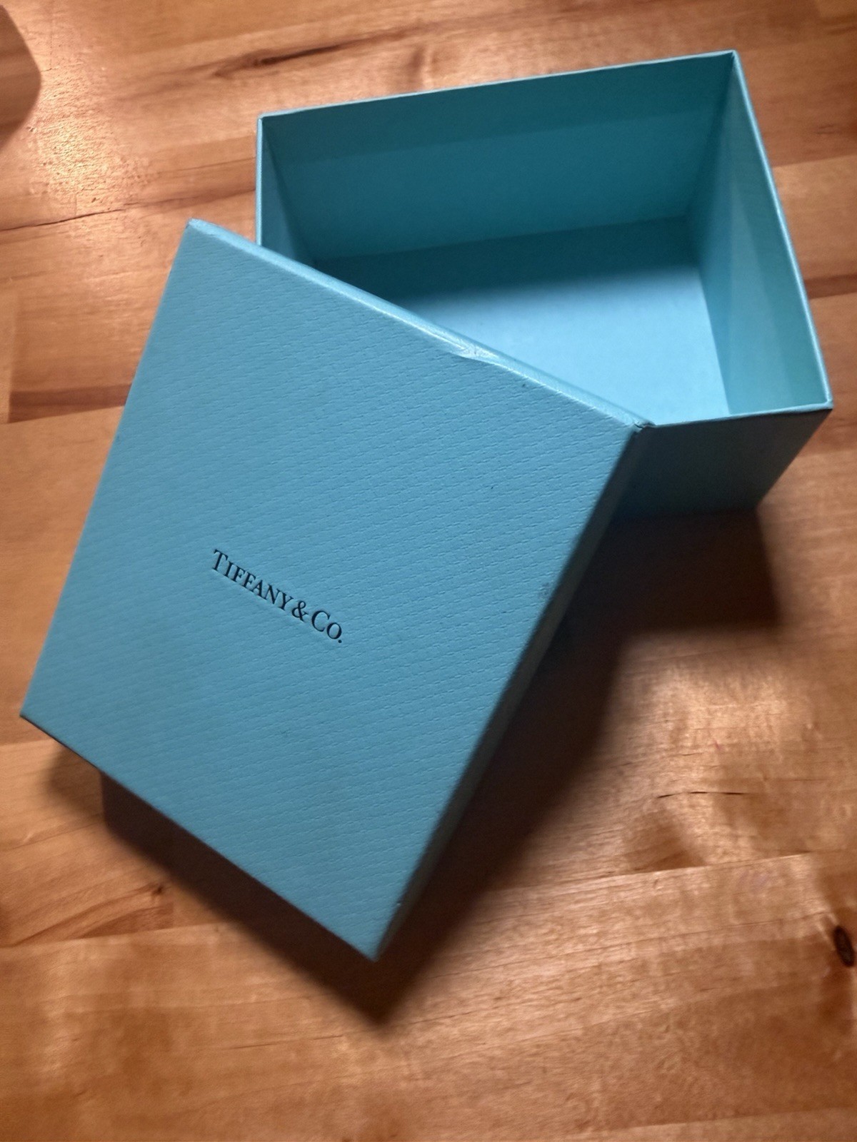 Tiffany & Co. Blue Square Lidded Gift Box for Jewelry Paper/Cardboard