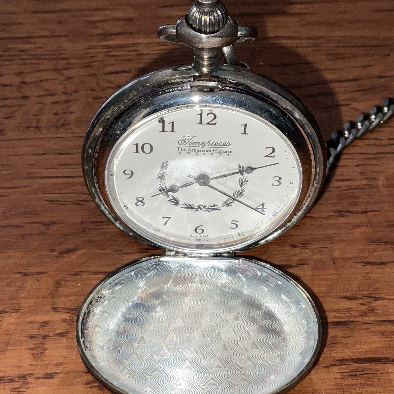 American Historic Society Mechanical Wind Morgan 1881 Dollar Pocket Watch