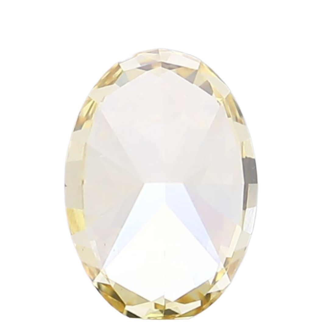 1.22 CT Fancy intense Yellow Oval Lab-Grown Diamond IGI VS1 Excellent Cut