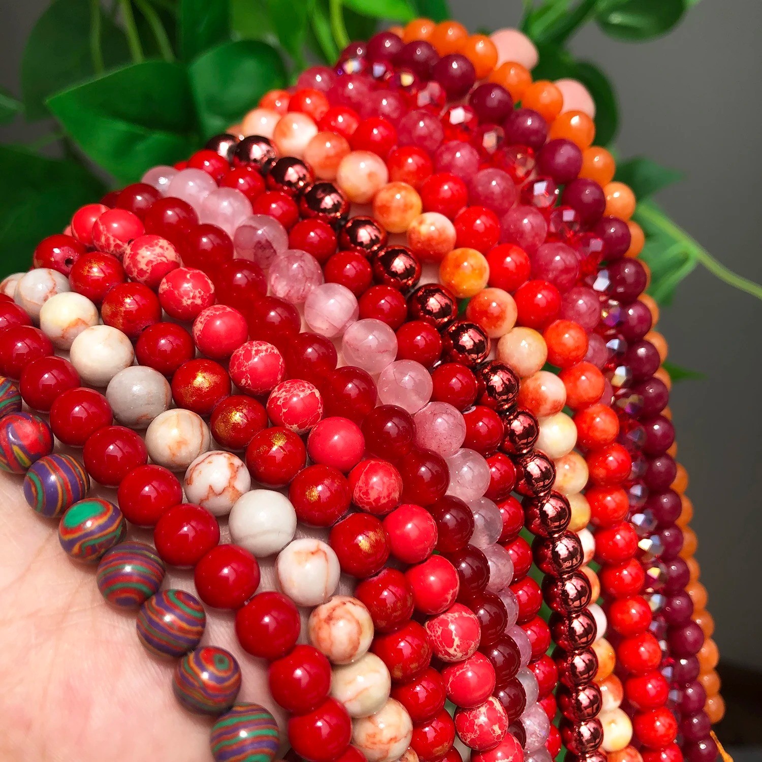 Series I lot natural gemstone spacer loose beads 4mm 6mm 8mm 10mm 12mm stone DIY