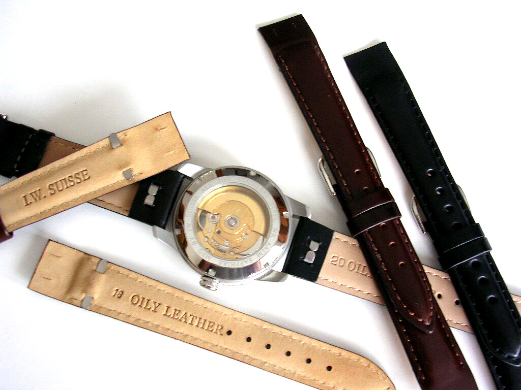 18mm Brown Open End Military strap watchband Wire Lug IW SUISSE 8 10 12 14 16 20