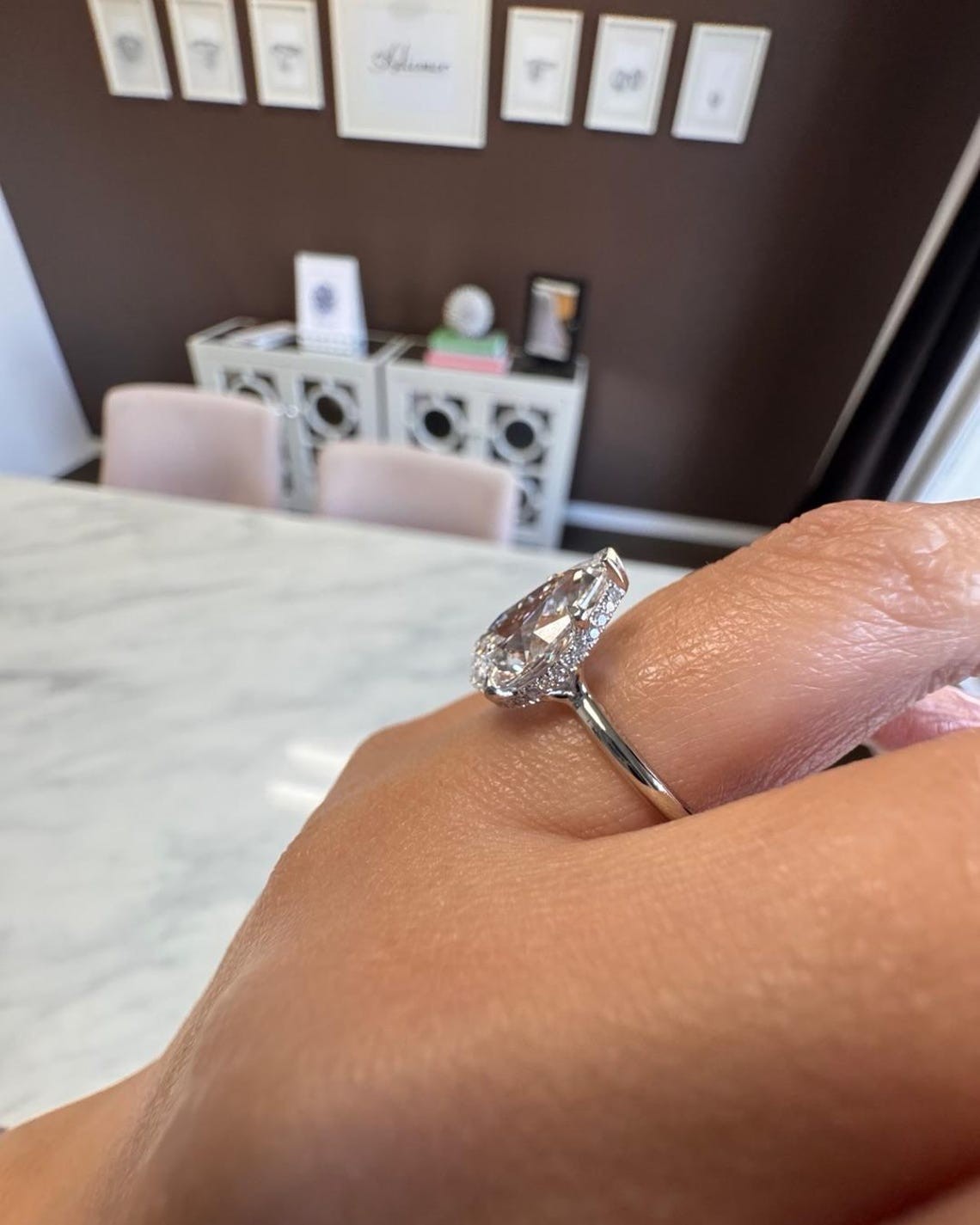 3 CT Pear Cut F/VVS1 Moissanite Wedding Bridal Ring Set 14K White Gold Plated