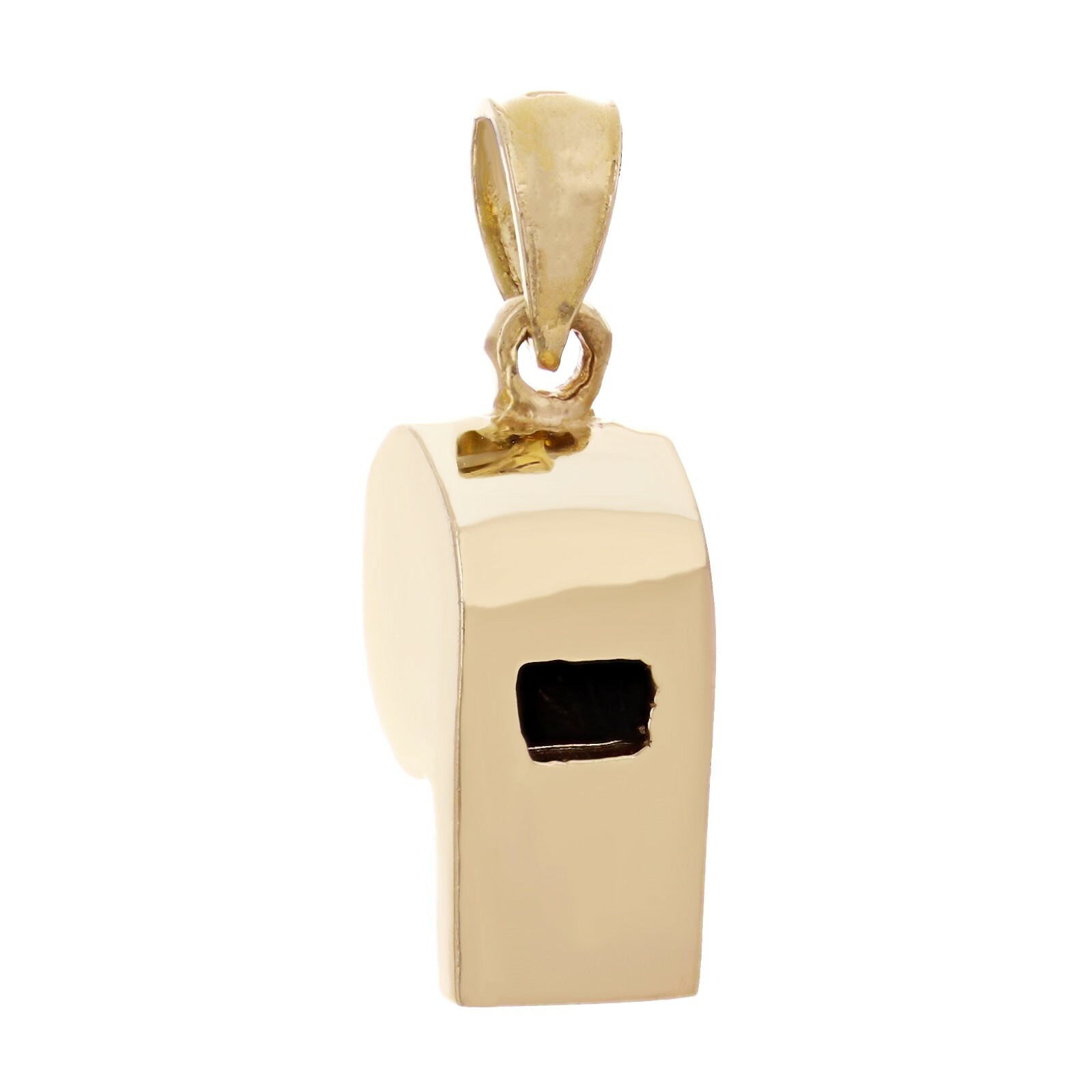 10k Yellow Gold Whistle Charm Pendant 22.5mm x 6.8mm 2.5 grams