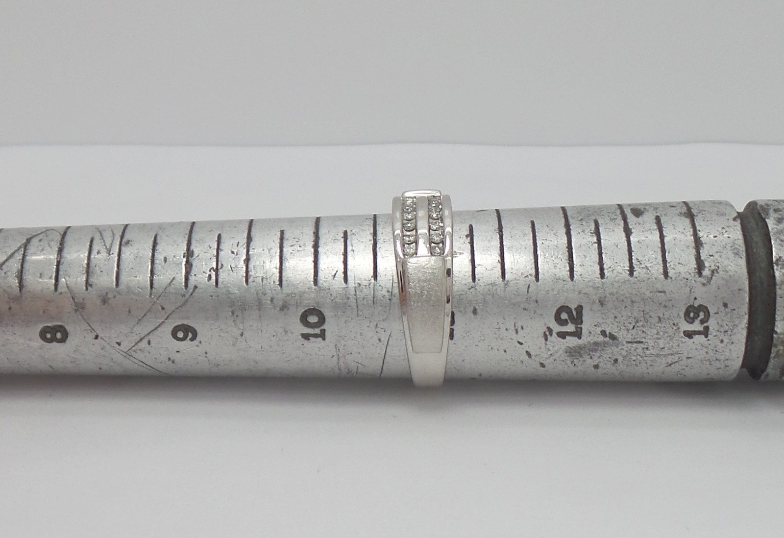 1/5CT MENS NATURAL DIAMOND WEDDING BAND BRIDAL RING 10K WHITE GOLD