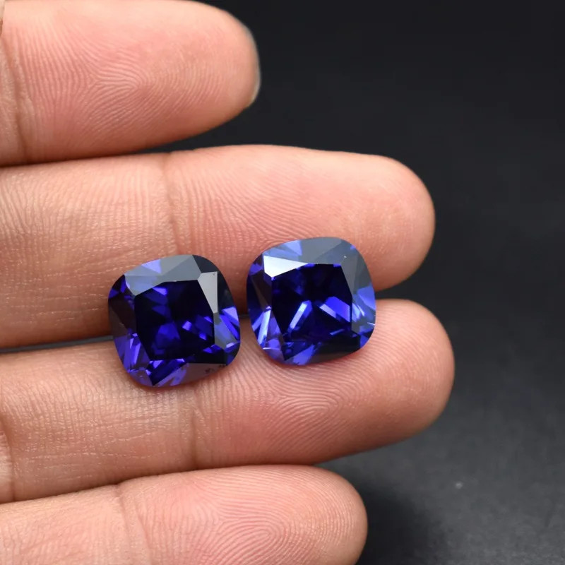 Natural Lab-grown Sapphire Cushion Cut 0.5-10ct Gemstone for Jewelry Making