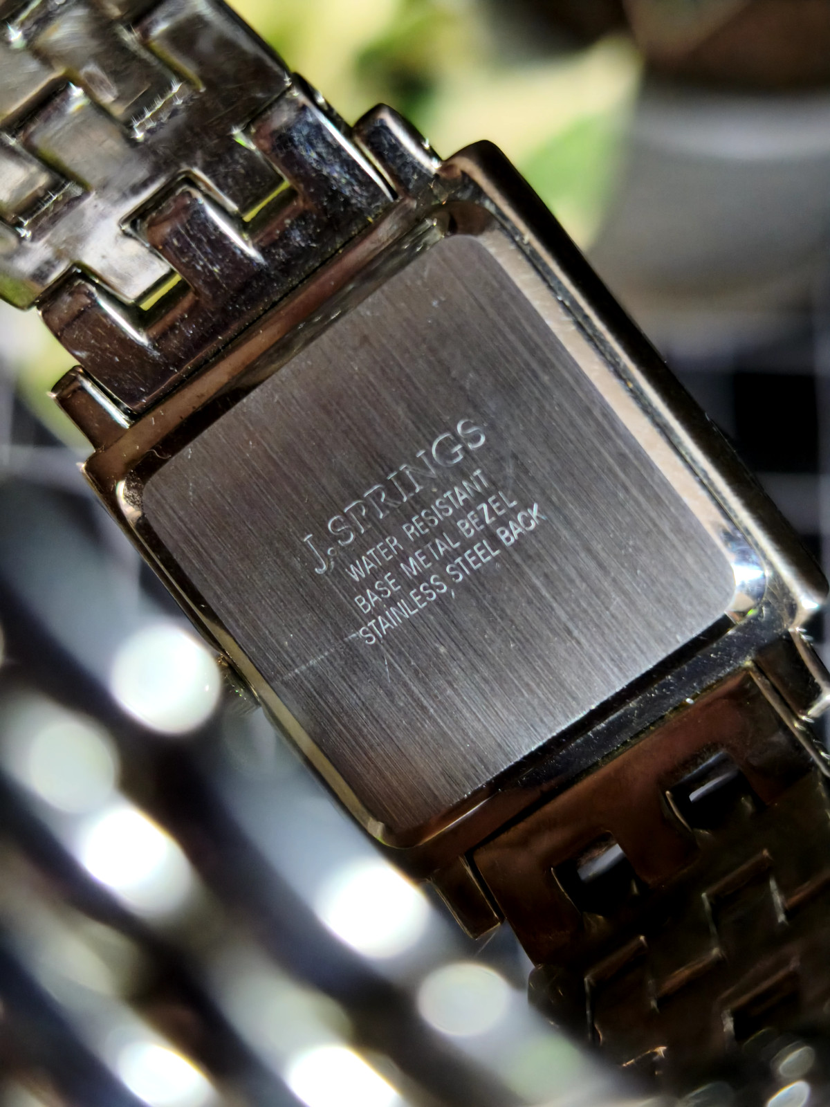 VINTAGE J.SPRINGS BY SEIKO INSTRUMENTS SQUARE MIRROR-DIAL QUARTZ DRESS WATCH