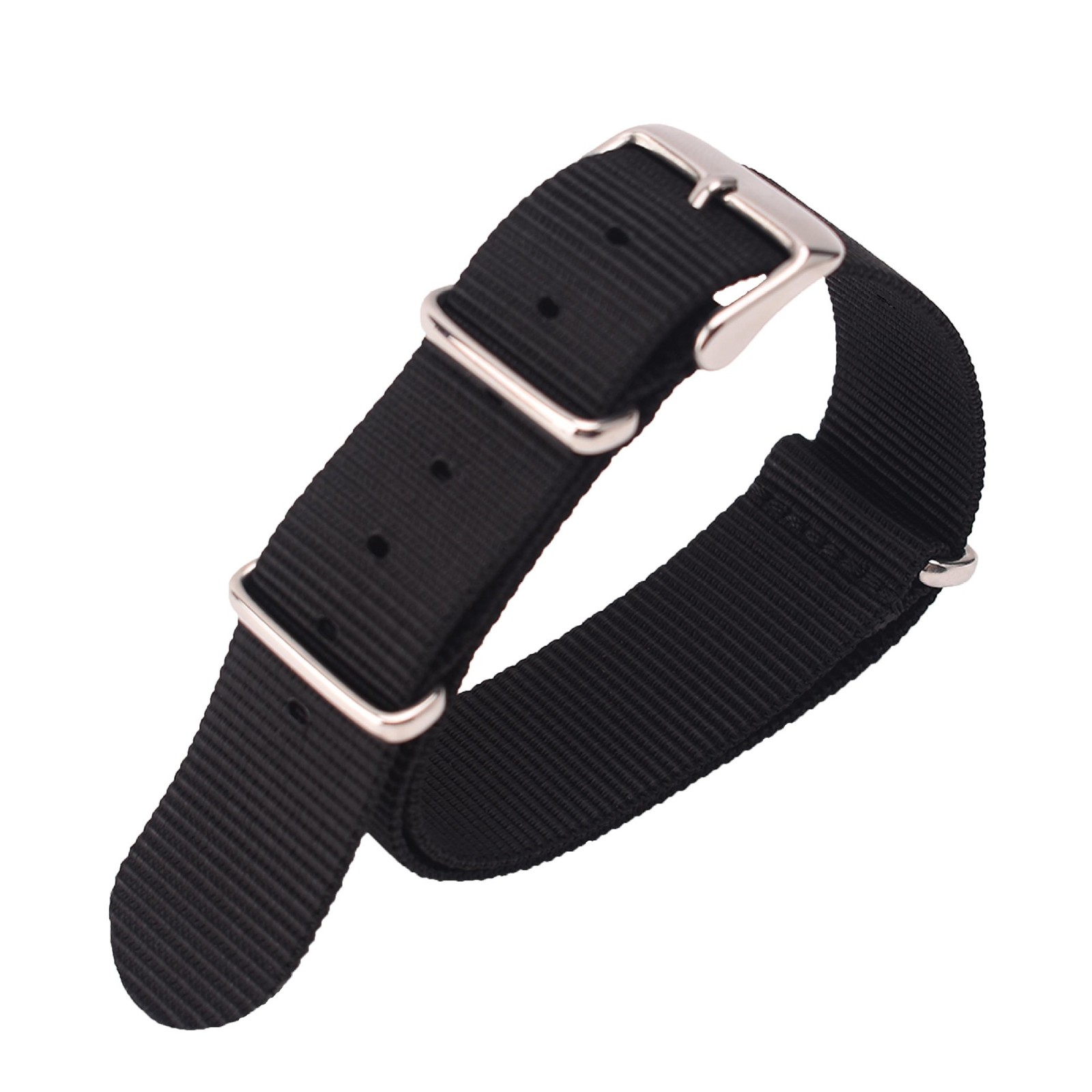 Extended Nylon Canvas Watch Strap 3 Loop Buckle Breathable Band 18 20 22 24mm