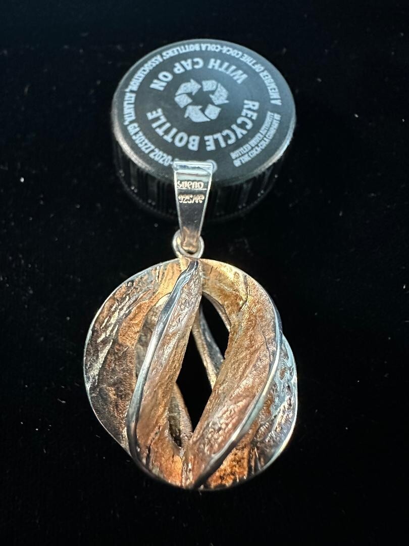 Sueno 925 Sterling Silver Mid-Century Brutalist Pendant ~ 17.0 Grams