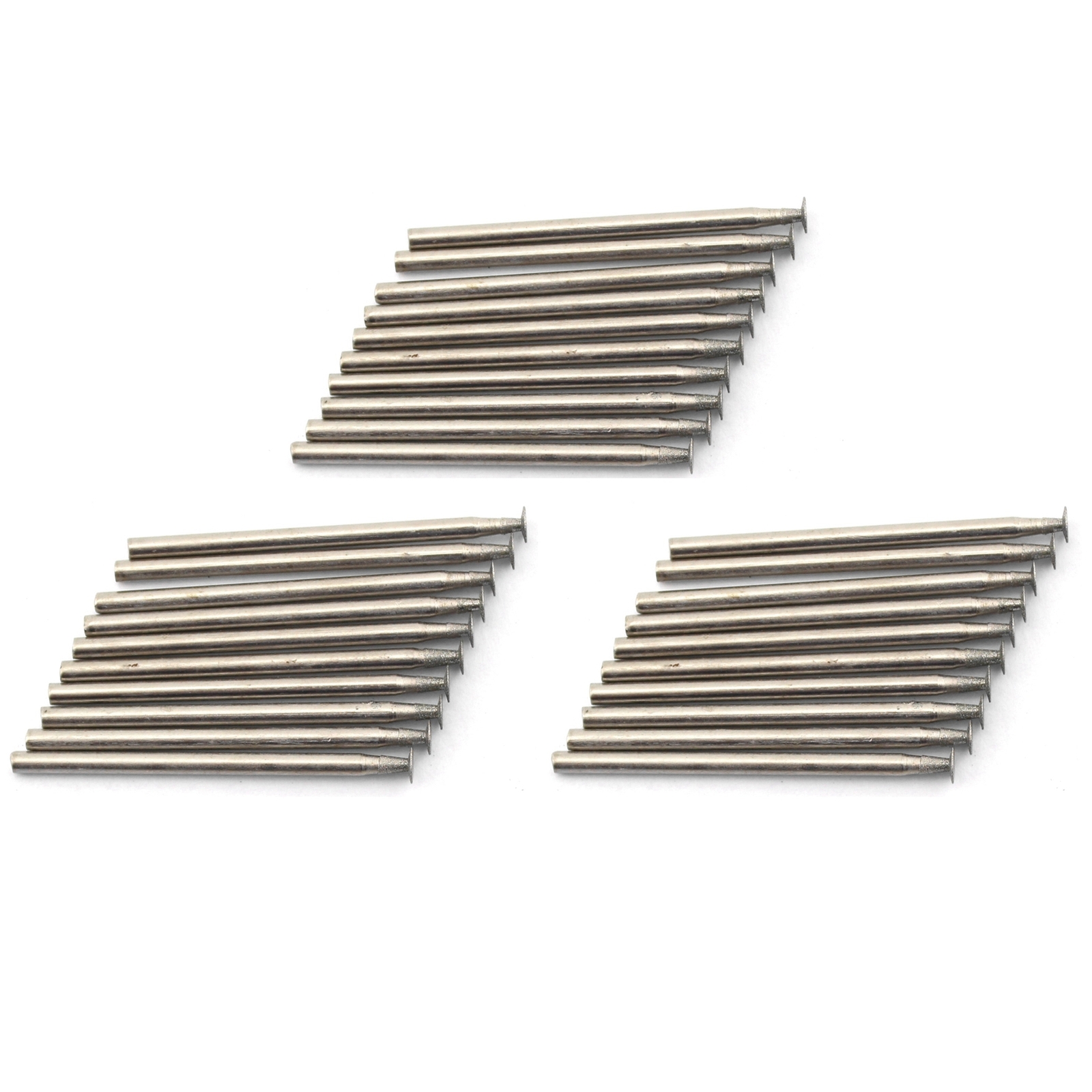 30Pc Thin T Head 6mm Diamond Grinding Bits Power Carving Bits for Glass GemStone