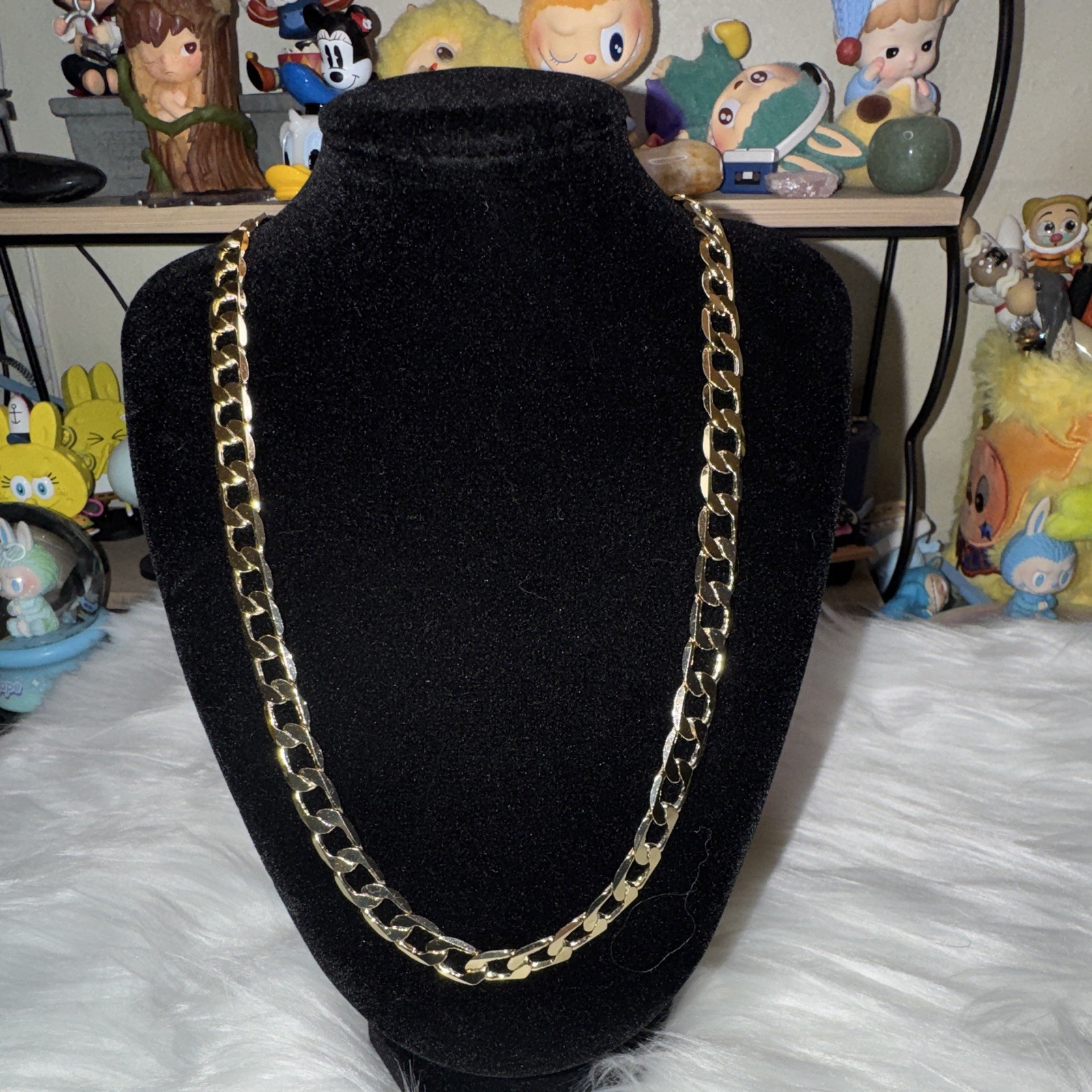 Cuban Link Chain Necklace 14K Gold Filled, 24inch, 8mm, Lobster Clasp