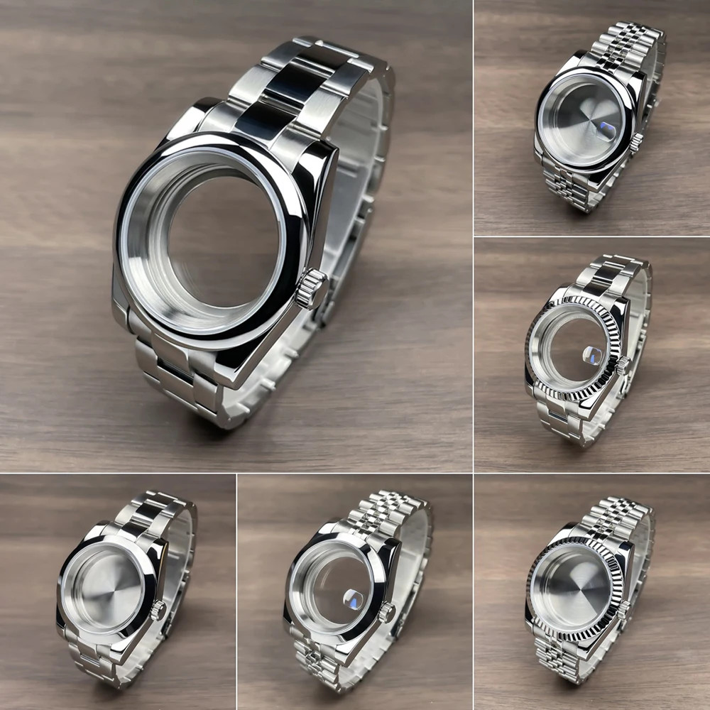 36mm/39mm NH35 NH36 DJ Case Stainless Steel Sapphire Glass SK DJ Mod Parts Case