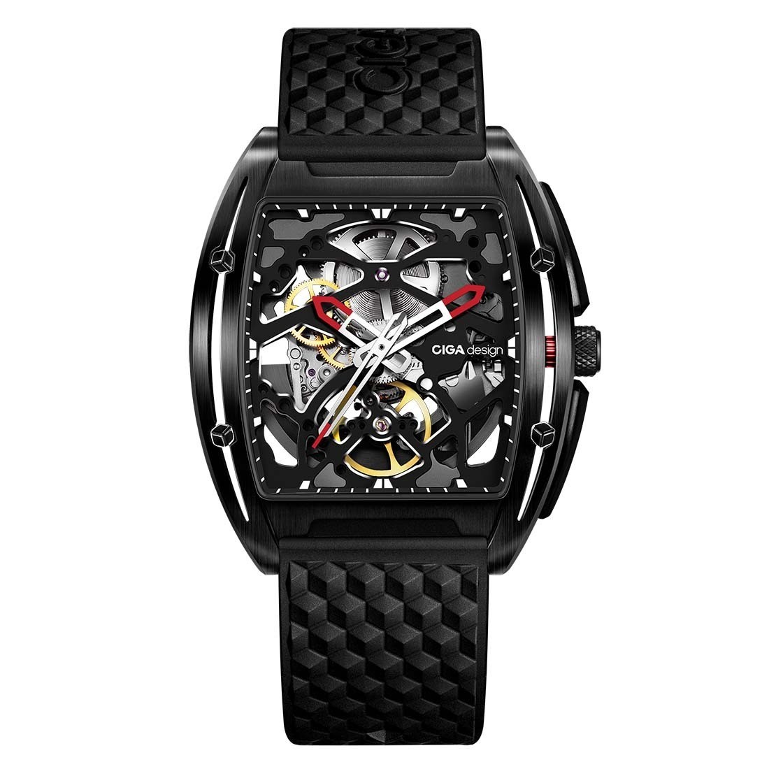 CIGA Design Z Automatic Skeletonized Steel DLC Black Silicone Men’s Watch