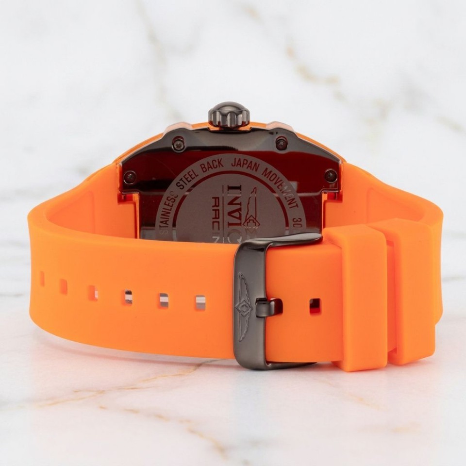 Invicta Sport Racing Men 48.5mm Tonneau Orange Black Dial Quartz Watch IN-48718