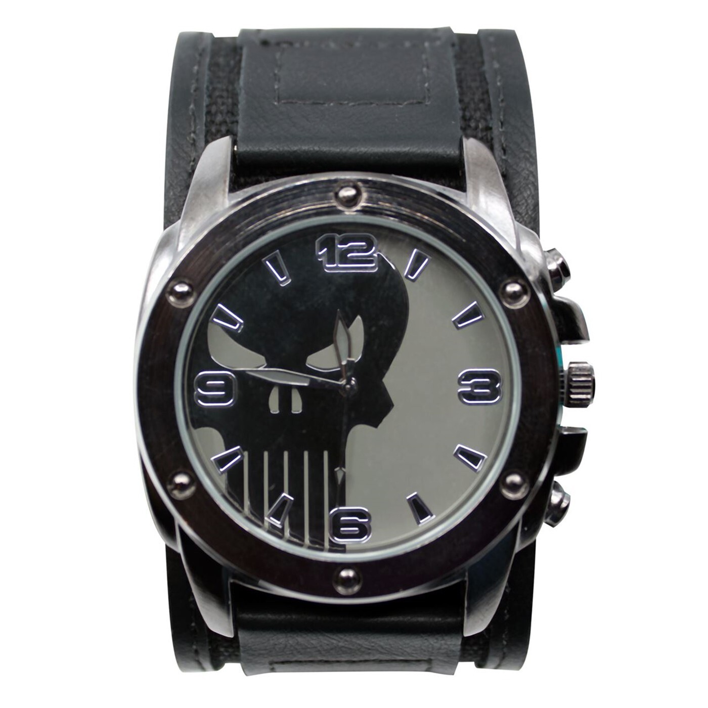 Punisher Symbol Watch with Dual Fasten Adjustable Strap Black