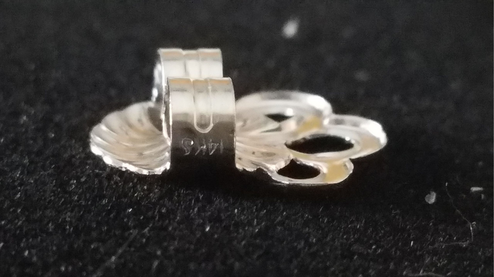 PAIR Large 8mm STABILIZER SOLID 14k YELLOW GOLD Earring Friction Push backs Nuts