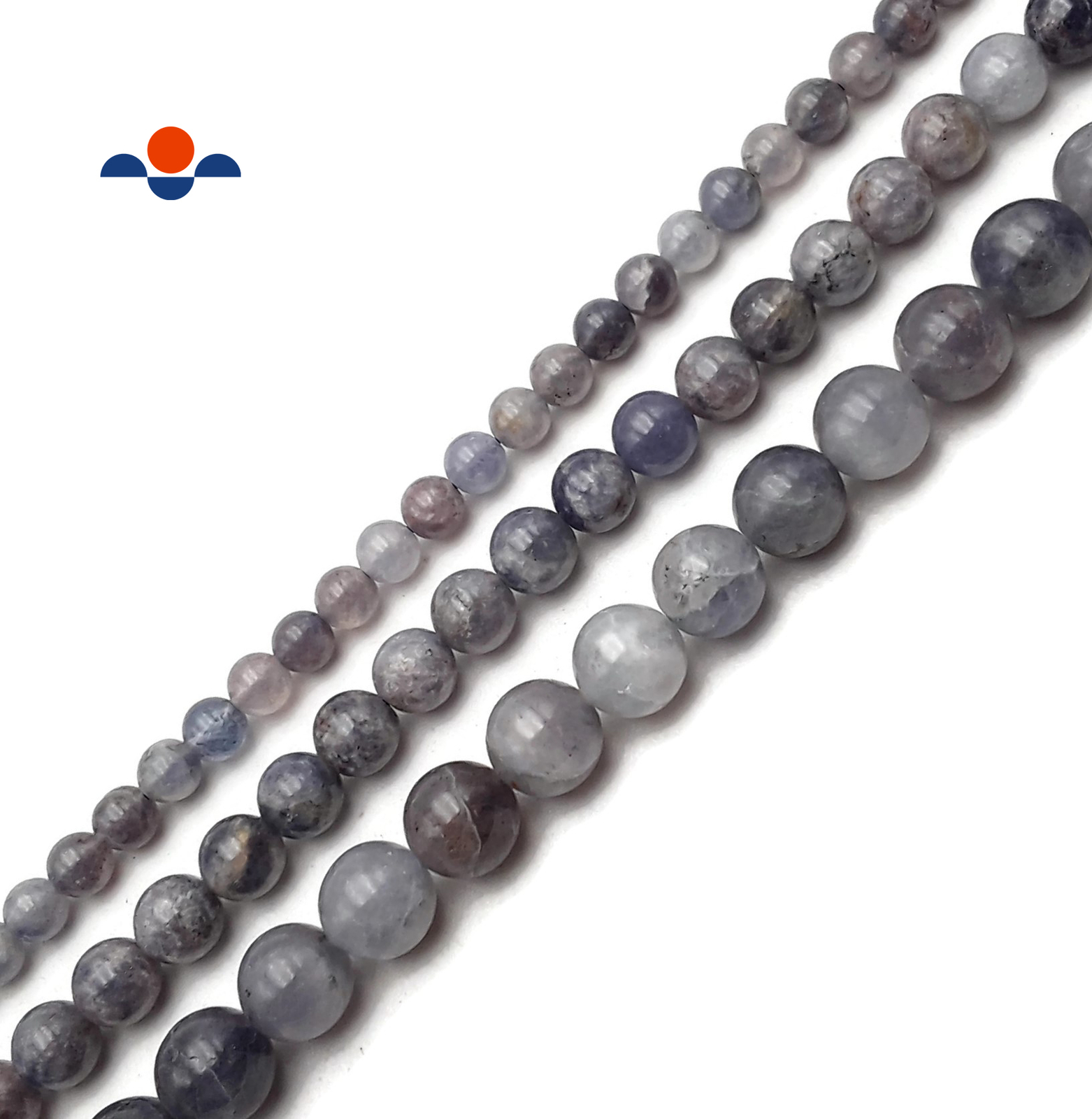 Natural Iolite Smooth Round Beads 4mm 6mm 8mm 10mm 15.5″ Strand