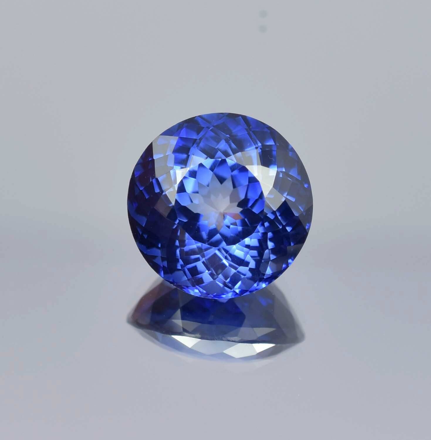 AAA Grade Natural Ceylon Royal Blue Sapphire Round Loose Cut Gemstone 13.50 MM