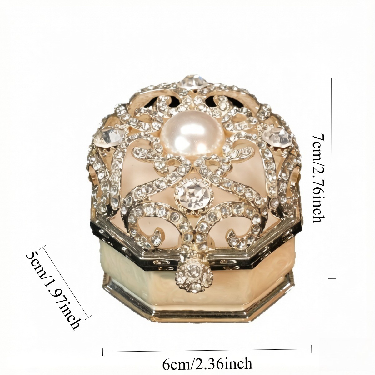 1 PC Large Enamel Jewelry Box with Diamond Storage Box for Jewelry