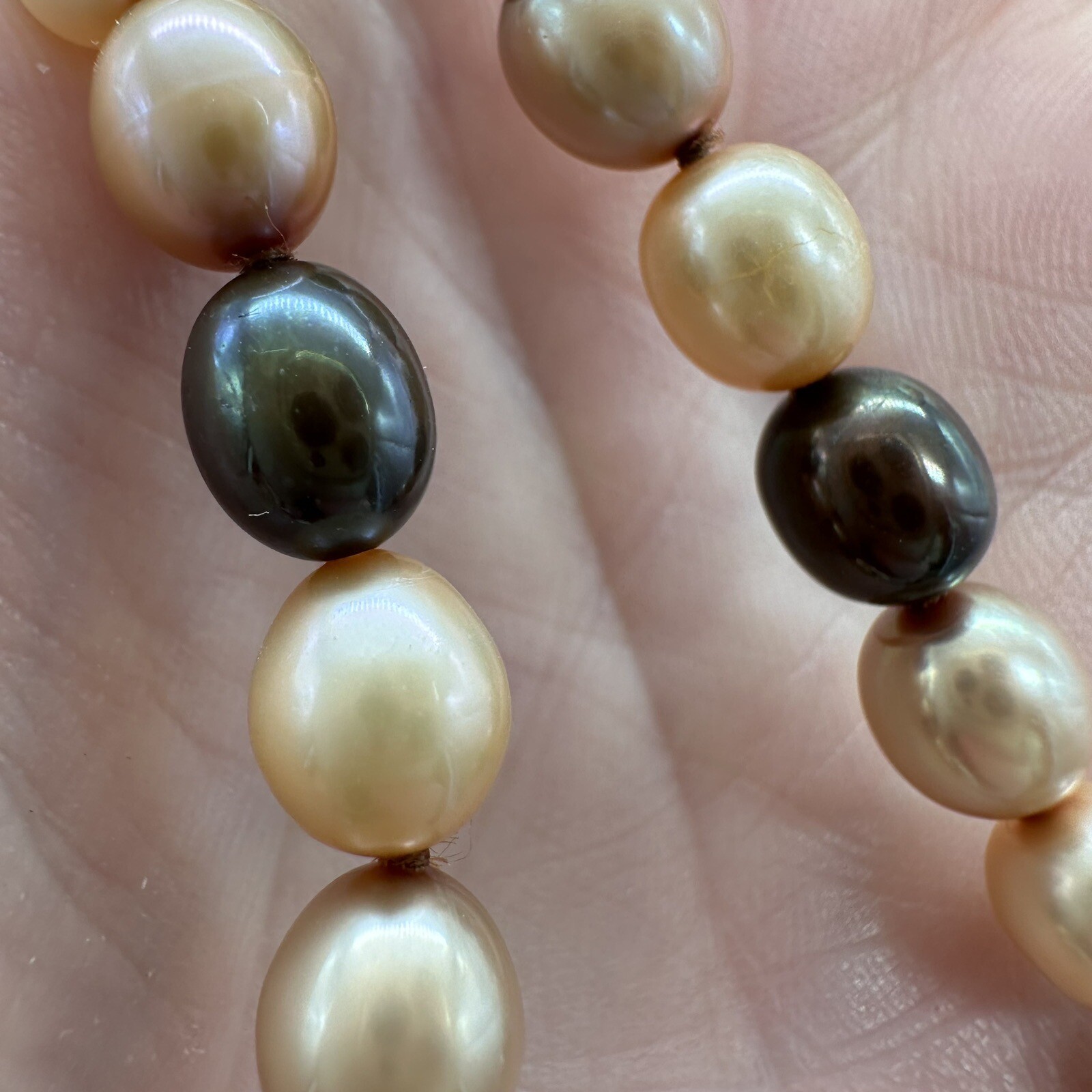 HONORA PEARL NECKLACE GOLDEN BROWN CREAM CHAMPAGNE WINE Chocolate Multicolor