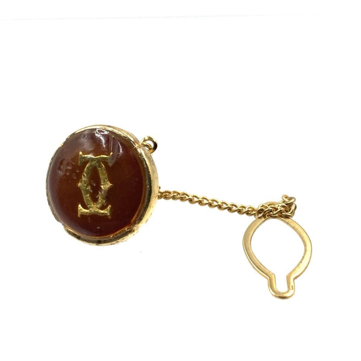 Cartier le must de Cartier Cufflinks and Tie Tack Set Bordeaux Gold Hardware 2C