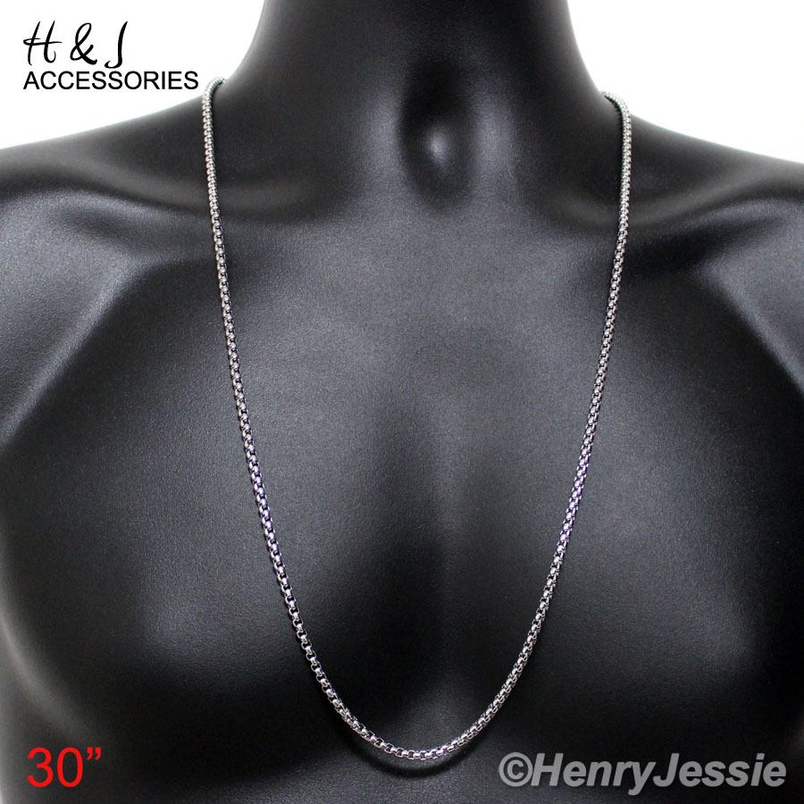 18-36″MEN Stainless Steel 3mm Silver Box Chain Necklace 3D Scorpion Pendant*AP57