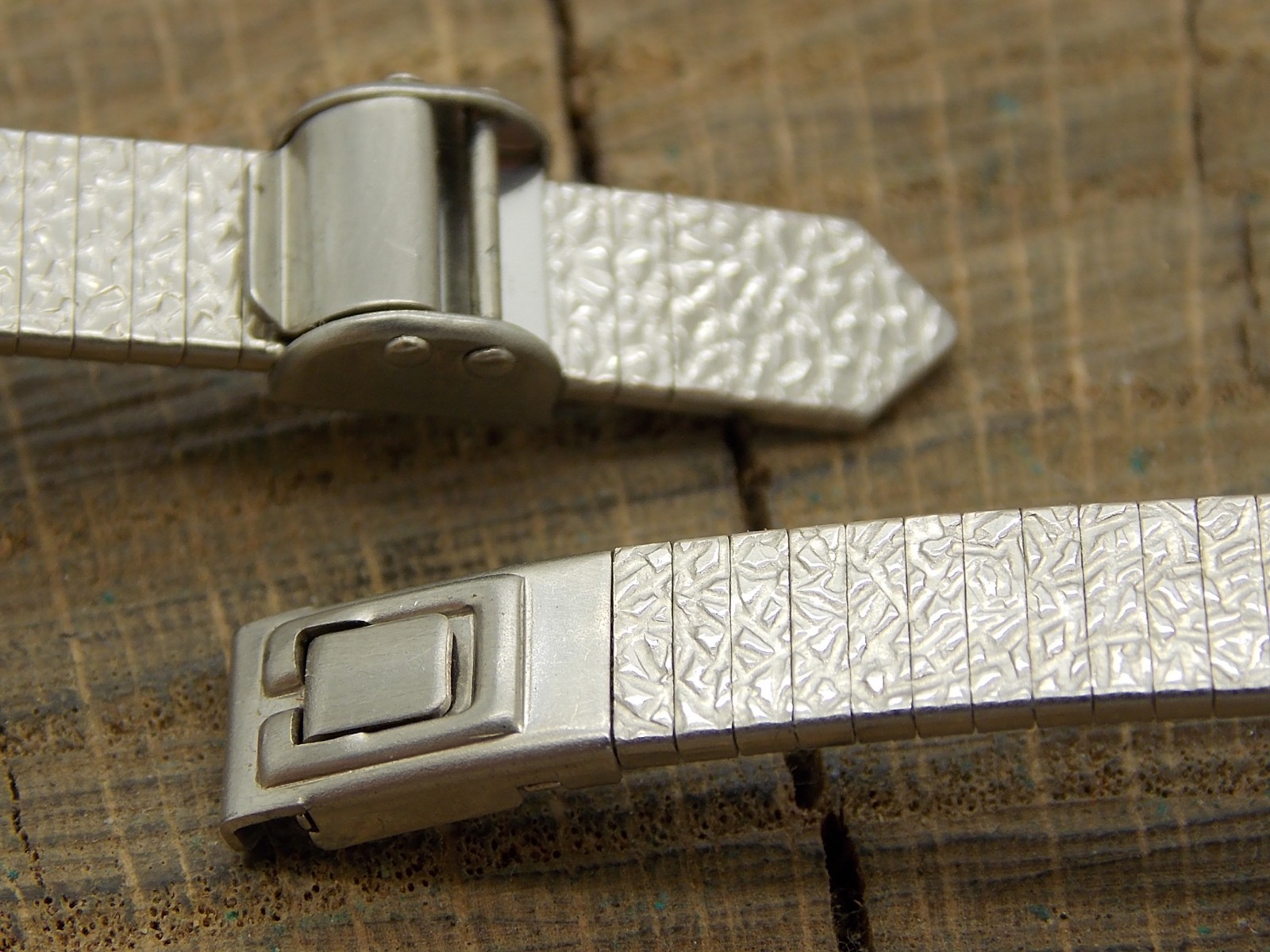 JB Champion Vintage NOS Unused Watch Band 8mm Ladies Stainless Sliding Clasp